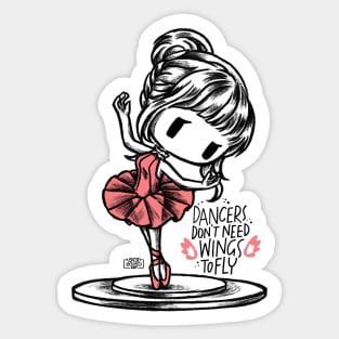 chibi ballet dancer Sticker